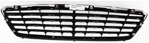 Front Grille Assembly Chrome Shell With Prime Insert Plastic Direct Replacement Compatible With 2000-2002 Mercedes Benz E-Class MB1200116 21088006839040