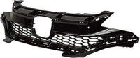 Front Bumper Upper Grille Primed Shell And Insert Plastic Direct Replacement Compatible With 2018-2020 Honda Fit HO1200237 71121T5RA50