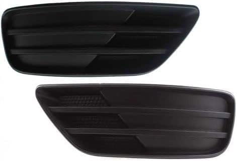 Set Of 2 Front Fog Light Cover Plastic Right Passenger & Left Driver Side Direct Replacement Compatible With 2005-2007 Ford Focus FO1039103 FO1038103 5S4Z17E810AA 5S4Z17E811AA