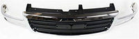 Front Grille Chrome Shell & Primed Insert Direct Replacement Compatible With 2003-2006 GMC Sierra 1500/2003-2004 2500 GM1200475 19130791