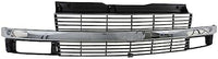 Front Grille Chrome & Silver With Composite Headlight Direct Replacement Compatible With 1996-2005 Chevrolet Astro GM1200371 19130758