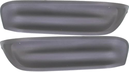 Set Of 2 Front Fog Light Cover Dark Gray Plastic Right Passenger & Left Driver Side Direct Replacement Compatible With 2012-2013 Honda Civic HO1039104 HO1038104 71106TS8A01