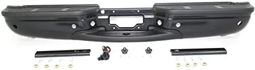 Step Bumper Assembly Primed With Rear Object Sensor Holes & Brackets Direct Replacement Compatible With 2001-2007 Ford F-250 F-350 Super Duty 3C3Z17906BA-PFM