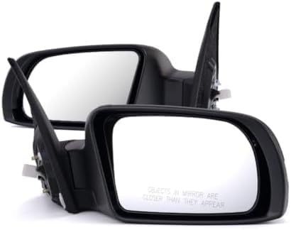 Set Of 2 Front Power Mirror Manual-Folding Non-Heated Primed Plastic Left Driver & Right Passenger Side Direct Replacement Compatible With 2007-2012 Nissan Altima NI1320220 NI1321220