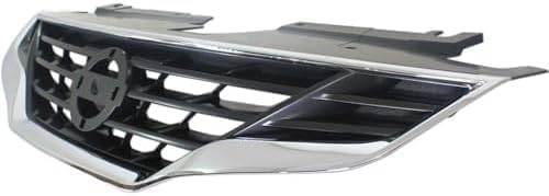 Front Grille Chrome Shell With Primed Insert Direct Replacement Compatible With 2010-2013 Nissan Altima NI1200245 62070ZX10A