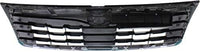 Front Grille Assembly Chrome Shell With Painted Silver Insert Plastic Direct Replacement Compatible With 2011-2013 Subaru Forester SU1200149 91121SC040