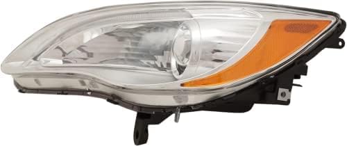 Front Headlight Assembly Left Driver Side Direct Replacement Compatible With 2011-2014 Chrysler 200 5182591AE-PFM 5182591AC-PFM