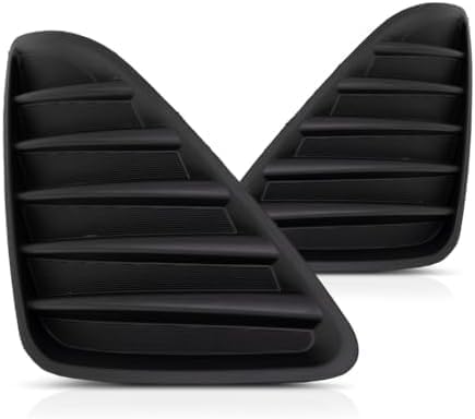 Set Of 2 Front Fog Light Cover Primed Plastic Left Driver & Right Passenger Side Direct Replacement Compatible With 2012-2014 Toyota Camry TO1039147 TO1038147 5212706260 5212806260