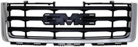Front Grille Chrome Shell With Painted Black Insert Direct Replacement Compatible With 2007-2013 GMC Sierra 1500 GM1200573 22761792