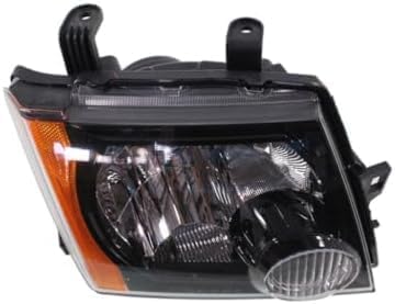Set Of 2 Front Head Light Assembly With Black Interior Left Driver & Right Passenger Side Direct Replacement Compatible With 2009-2015 Nissan Xterra NI2502189 NI2503189