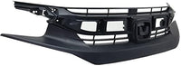 Front Bumper Grille Textured Shell And Insert Plastic Direct Replacement Compatible With 2016-2018 Honda Civic HO1200231 71121TBAA01