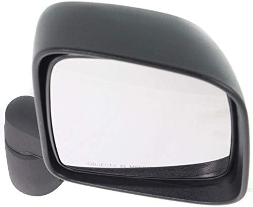Front Mirror Manual Folding Non-Heated Textured Right Passenger Side Direct Replacement Compatible With 2003-2006 Jeep Wrangler CH1321259 CH1321240 CH1321234 55395060AD 55395060AB