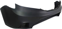 Front Bumper Primed + Lower & Upper Grille Textured Black Shell and Insert with Moldings + Lower Valance Direct Replacement Compatible with 2012-2015 Honda Pilot