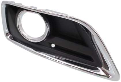 Set Of 2 Front Fog Light Plastic Moldings With Chrome Trim Left Driver & Right Passenger Side Direct Replacement Compatible With 2013-2015 Chevrolet Malibu / 2016 Limited