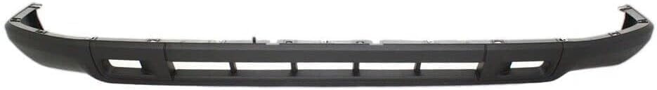 AUTOS PARTS PLUS Front Bumper Chrome Steel + Lower Valance Textured + Mounting Plate Bracket Right Passenger & Left Driver Side Direct Replacement Compatible With 2008-2014 Ford E- Series Super Duty