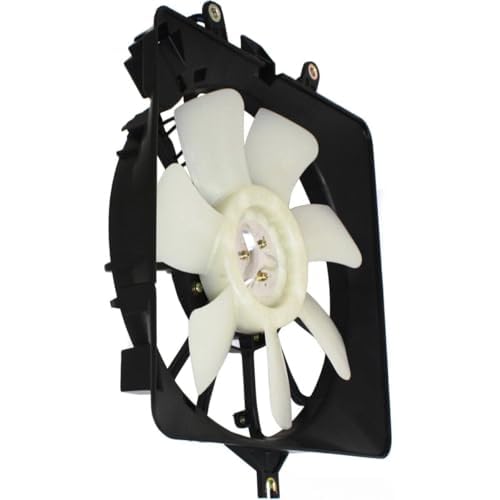 Front A/C Condenser Single Fan Assembly Direct Replacement Compatible with 2007-2008 Honda Fit HO3120100 38611PWAJ01 38615RMEA01 38616PWAJ01