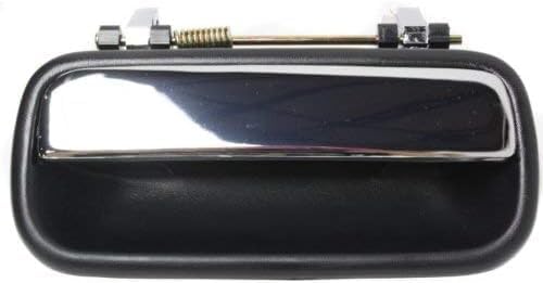 Rear Exterior Door Handle Black Bezel with Chrome Lever Left Driver Side Direct Replacement Compatible with 1990-1995 Toyota 4Runner TO1520108 6924089102