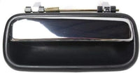 Rear Exterior Door Handle Black Bezel with Chrome Lever Left Driver Side Direct Replacement Compatible with 1990-1995 Toyota 4Runner TO1520108 6924089102