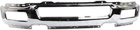 Front Bumper Face Bar Chrome Steel + Upper Cover Primed Direct Replacement Compatible With 2004-2006 Ford F-150 FO1000561 FO1002390 4L3Z17D957DA 4L3Z17757BA