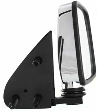AUTOS PARTS PLUS Set Of 2 Front Mirror Manual Folding Non-Heated Chrome Plastic Left Driver & Right Passenger Side Direct Replacement Compatible With 1986-1994 Nissan D21 / 1995-1997 Pickup