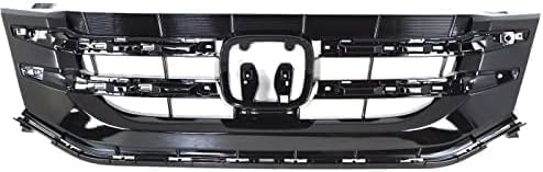 Front Grille Primed Shell And Insert Direct Replacement Compatible With 2014-2017 Honda Odyssey HO1200220 75101TK8A22