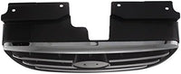 Front Grille Primed Shell With Chrome Insert Molding Plastic Direct Replacement Compatible With 2007-2010 Hyundai Elantra HY1200145 863502H000