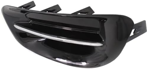 Set Of 2 Front Fog Light Cover With Chrome Trim Right Passenger & Left Driver Side Direct Replacement Compatible With 2013-2014 Dodge Dart CH1039142 CH1038142 68163980AA 68163981AA