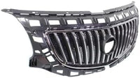 Front Grille Chrome Shell & Primed Insert Direct Replacement Compatible With 2011-2013 Buick Regal GM1200653 20977844 22880027