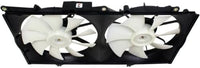 Front Radiator Dual Fan Assembly Plastic Direct Replacement Compatible with 2002-2003 Lexus ES300 / 2002-2006 Toyota Camry TO3115129 163630A180 167110A170 163610A120