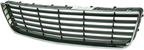Front Bumper Grille Chrome Shell With Dark Gray Insert Plastic Direct Replacement Compatible With 2006-2011 Chevrolet Impala GM1036106 10333711