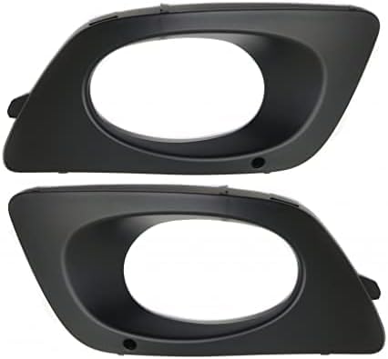 Set Of 2 Front Fog Light Molding Textured Plastic Left Driver & Right Passenger Side Direct Replacement Compatible With 2014-2018 Mercedes Benz Sprinter MB1038159 MB1039159