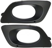 Set Of 2 Front Fog Light Molding Textured Plastic Left Driver & Right Passenger Side Direct Replacement Compatible With 2014-2018 Mercedes Benz Sprinter MB1038159 MB1039159