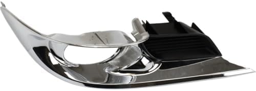 Set Of 2 Front Fog Light Molding Primed With Chrome Trim Left Driver & Right Passenger Side Direct Replacement Compatible With 2011-2012 Toyota Avalon TO1039156 TO1038156 5203007040