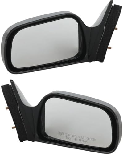 Set Of 2 Front Power Mirror Non-Folding Non Heated Primed Right Passenger & Left Driver Side Direct Replacement Compatible With 1997-2001 Toyota Camry TO1320132 TO1321132
