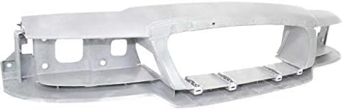 Front Header Panel Thermoplastic And Fiberglass + Grille Chrome Shell & Primed Insert Direct Replacement Compatible With 1998-2002 Mercury Grand Marquis FO1220214 FO1200353