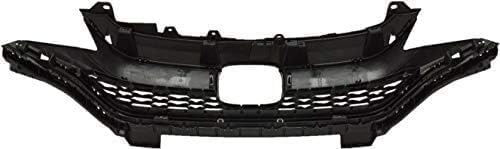 Front Bumper Upper Grille Primed Shell And Insert Plastic Direct Replacement Compatible With 2018-2020 Honda Fit HO1200237 71121T5RA50