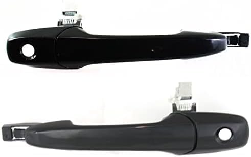 Set of 2 Front Exterior Door Handle Primed Plastic with Keyhole Right Passenger & Left Driver Side Direct Replacement Compatible with 2003-2008 Mazda 6/2007-2015 CX-9 GJ6E58410K08