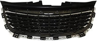 Front Grille Assembly Plastic Chrome Shell With Textured Insert Direct Replacement Compatible With 2011-2016 Chrysler Town & Country CH1200350 68100692AB