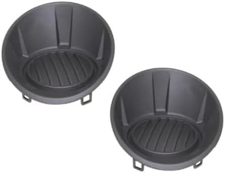 Set Of 2 Front Fog Light Cover Primed Plastic Left Driver & Right Passenger Side Direct Replacement Compatible With 2010-2013 Chevrolet Camaro GM1039119 GM1038119 92218022 92218021