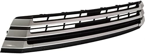 Front Bumper Grille Primed With Silver Molding Plastic Direct Replacement Compatible With 2017-2019 Toyota Highlander TO1036173 531020E070