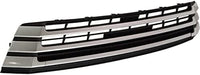 Front Bumper Grille Primed With Silver Molding Plastic Direct Replacement Compatible With 2017-2019 Toyota Highlander TO1036173 531020E070