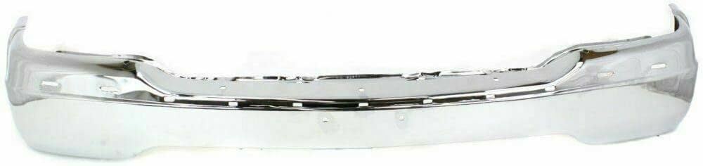 Front Bumper Chrome + Upper Cover Primed + Lower Valance Textured Fog Lights Right & Left Side Direct Replacement Compatible With For GMC Sierra 1999-2002 / Yukon 2000-2006 1500 2500