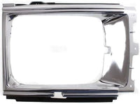 Set Of 2 Front Headlight Door Bezel Chrome Plastic Right Passenger & Left Driver Side Direct Replacement Compatible With 1984-1986 Toyota 4Runner / Pickup TO2513102 TO2512102