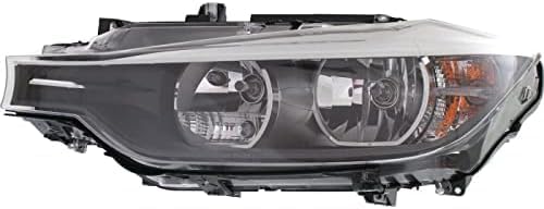 Front Headlight Assembly Halogen Right Passenger Side Direct Replacement Compatible With 2012-2015 BMW 3-Series BM2503169 63117338710