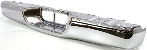 Rear Step Bumper Face Bar Chrome Steel Direct Replacement Compatible With 2000-2006 Toyota Tundra TO1102229 521510C021