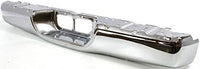 Rear Step Bumper Face Bar Chrome Steel Direct Replacement Compatible With 2000-2006 Toyota Tundra TO1102229 521510C021