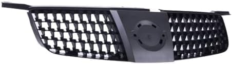 Front Grille Gray Shell And Insert Plastic Direct Replacement Compatible With 2004-2006 Nissan Sentra NI1200214 NI1200218 620706Z500 620706Z51A