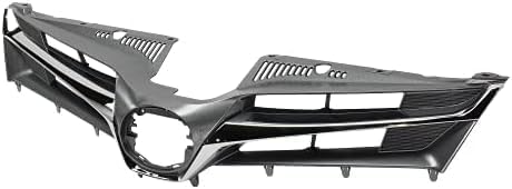 Front Grille Assembly Chrome Shell With Painted Dark Gray Insert Plastic Direct Replacement Compatible With 2018-2020 Toyota Sienna TO1200430 5310108170