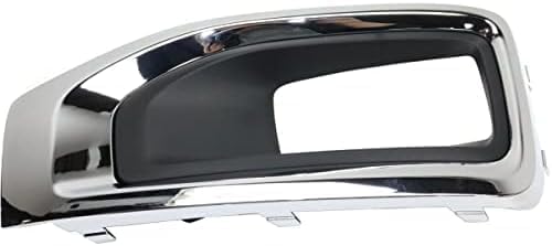 Set Of 2 Front Fog Light Molding Primed With Chrome Bezel Left Driver & Right Passenger Side Direct Replacement Compatible With 2015-2020 GMC Yukon/XL GM1039187 GM1038187 22936427
