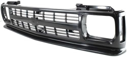 Front Grille Primed Shell And Insert Plastic Direct Replacement Compatible With 1991-1994 Chevrolet S10 Blazer / 1991-1993 S10-Pickup GM1200222 15678982